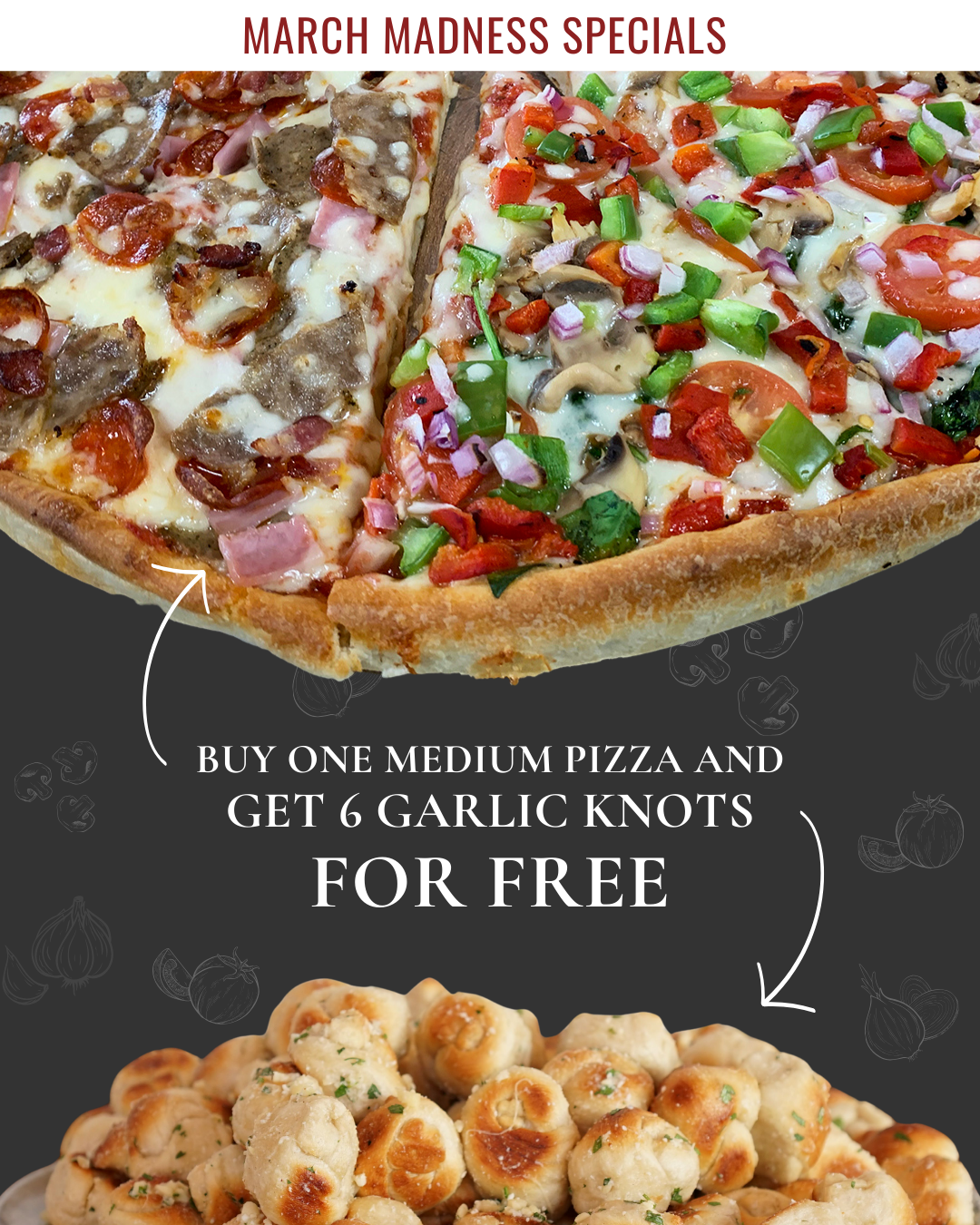 Pizza and Garlic Knots Deal