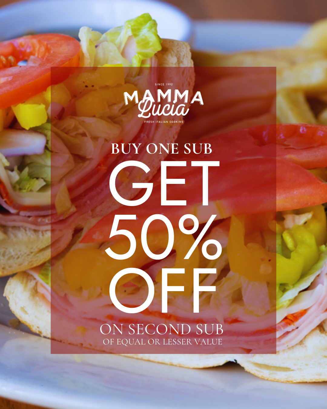 Mamma's Sub Deal Graphic